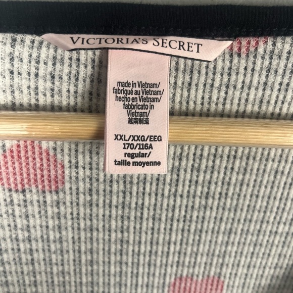 Victoria’s Secret gingham heart thermal pajama long sleeve top size xxl - Picture 4 of 7